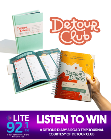 Listen to Win a Detour Diary & Road Trip Journal Courtesy of Detour Club